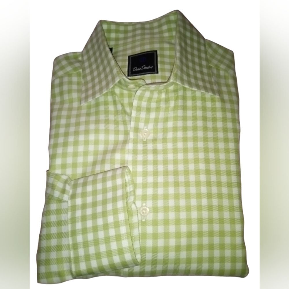 COPY - David Donahue Gingham Plaid Shirt size 15.5 34/35